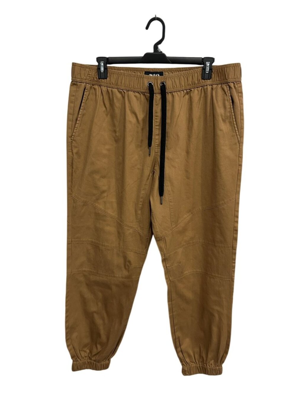 CSG 3XL Mens Brown Cotton Spandex Jogger Pants Drawstring Tall Casual Athleisure